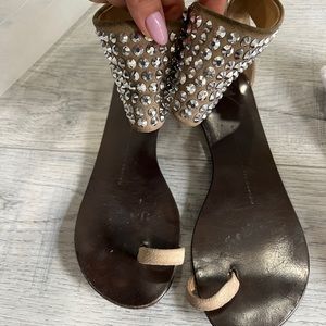 Giuseppe Zanotti x Balmain sandal with crystals